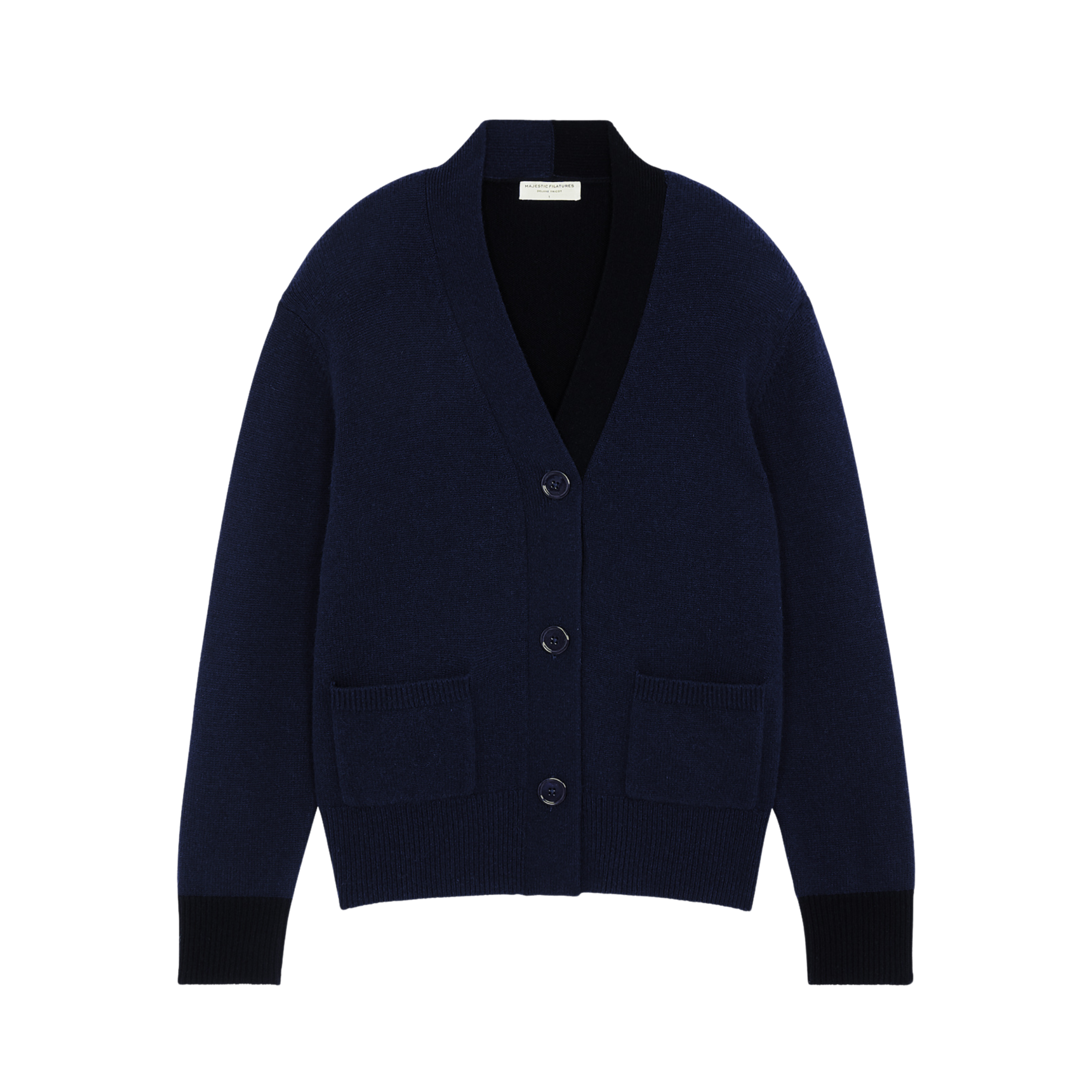 Wool/Cashmere Navy Cardigan