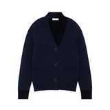 Wool/Cashmere Navy Cardigan