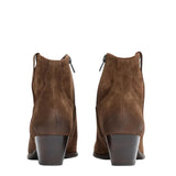 Fame Mink Suede Heeled Ankle Boots