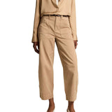 Twill Carnello Mid-Rise Wide-Leg Pants