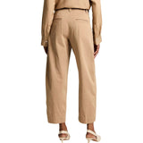 Twill Carnello Mid-Rise Wide-Leg Pants