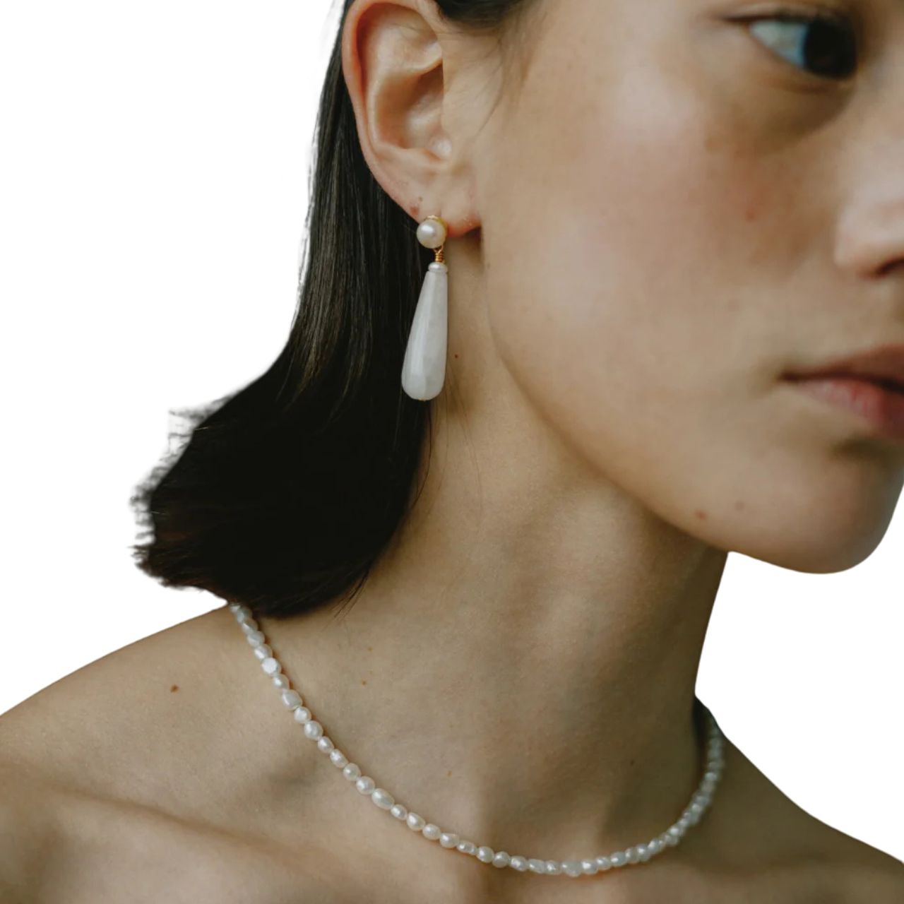 Quartz Drop Earrings