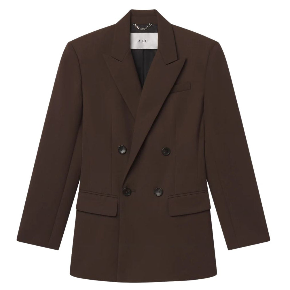 Calla Coffee Double-Breasted Jacket