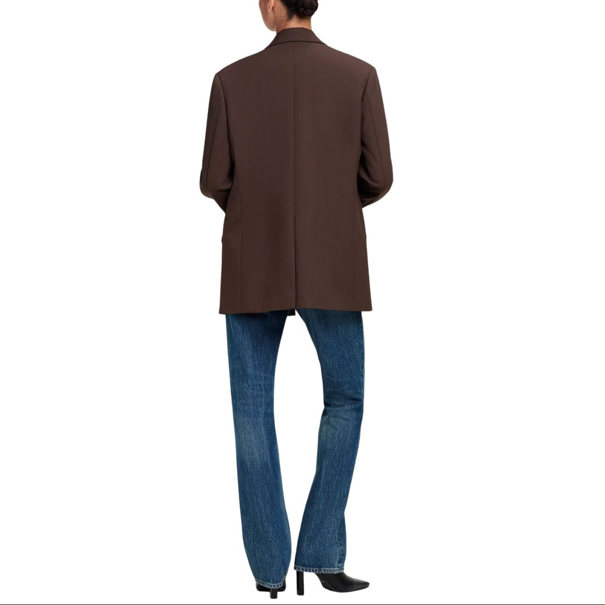 Calla Coffee Double-Breasted Jacket