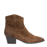 Fame Mink Suede Heeled Ankle Boots