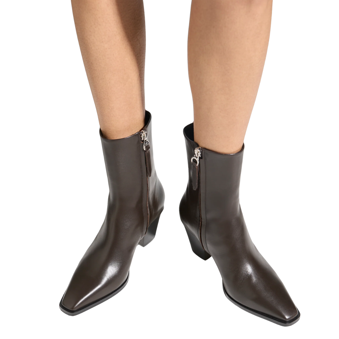 Hedvig Moka Leather Boots