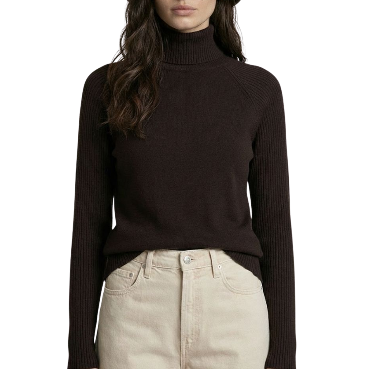 Chocolate Mousse Turtleneck Jumper