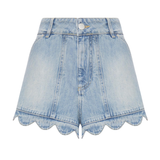 Romantic Ruffle Denim Shorts