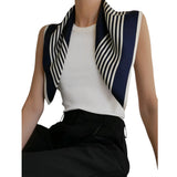 Striped Scarf Navy  65x65