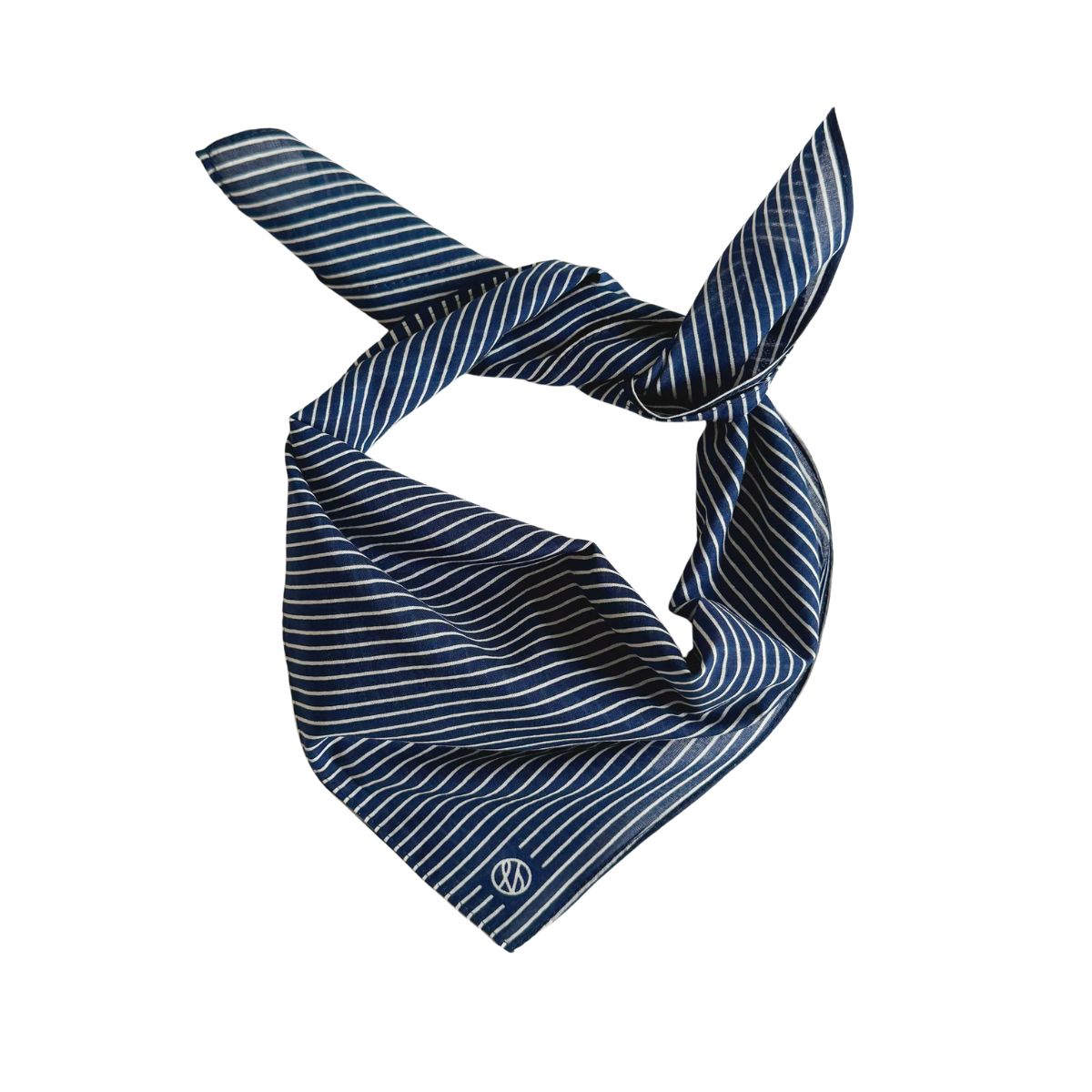 Pinstriped Navy Scarf