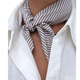 Pinstriped Cream Scarf
