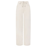 The Off Duty Drawstring Bow Ecru Jeans