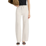 The Off Duty Drawstring Bow Ecru Jeans