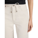 The Off Duty Drawstring Bow Ecru Jeans