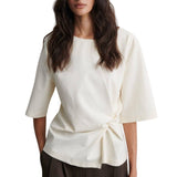 Arkai Drape Tee Eggnog