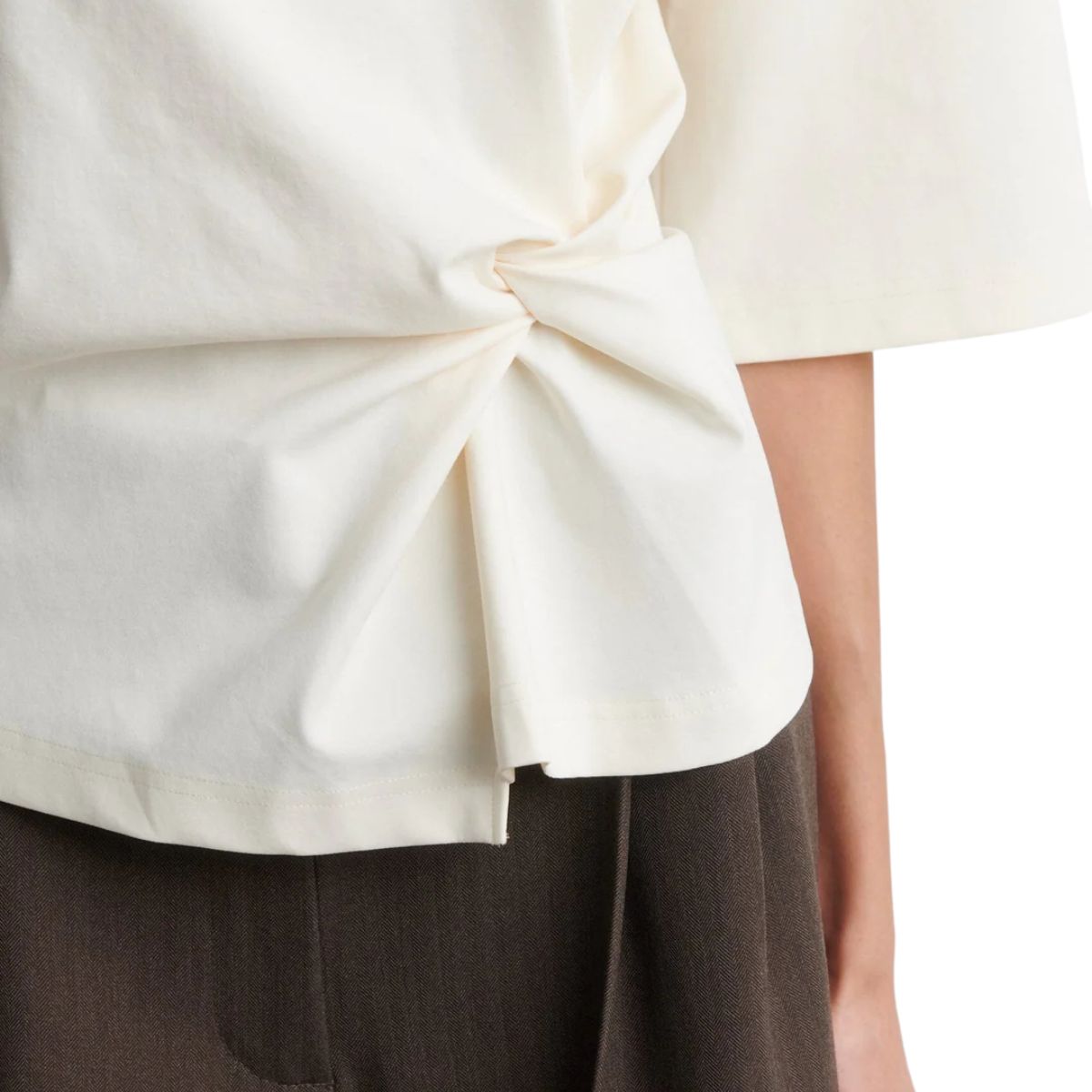Arkai Drape Tee Eggnog