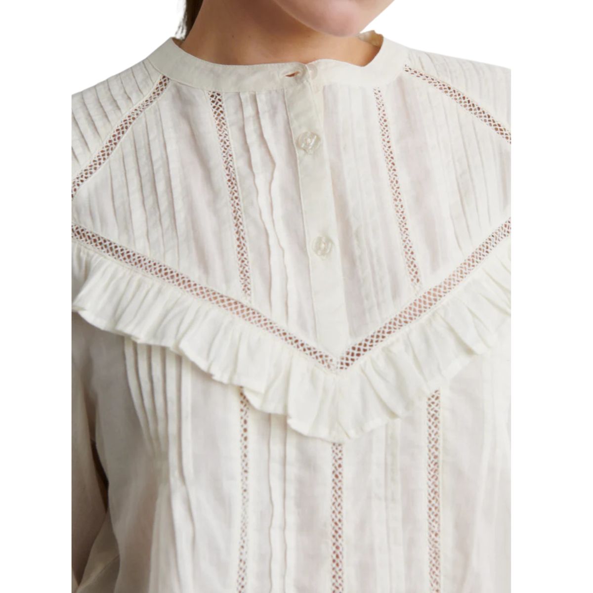 Maise LS Blouse Egret