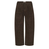 The Bow Crop Flocked Sandcat Jeans