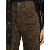 The Bow Crop Flocked Sandcat Jeans