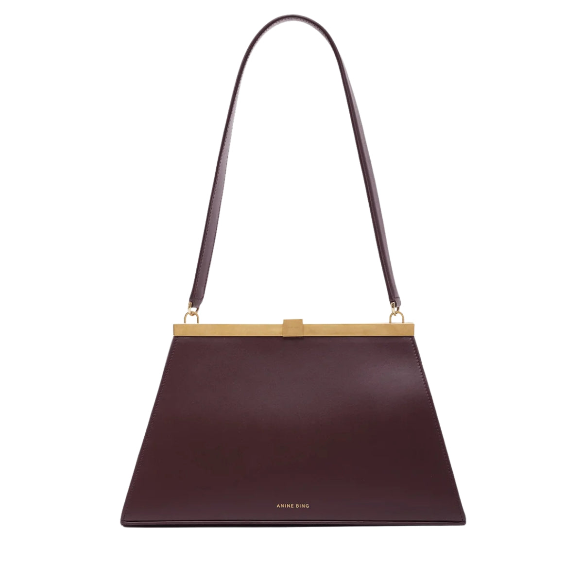 Anine Bing Smooth Leather Bag Fig