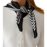 Cashmere Striped Scarf Black