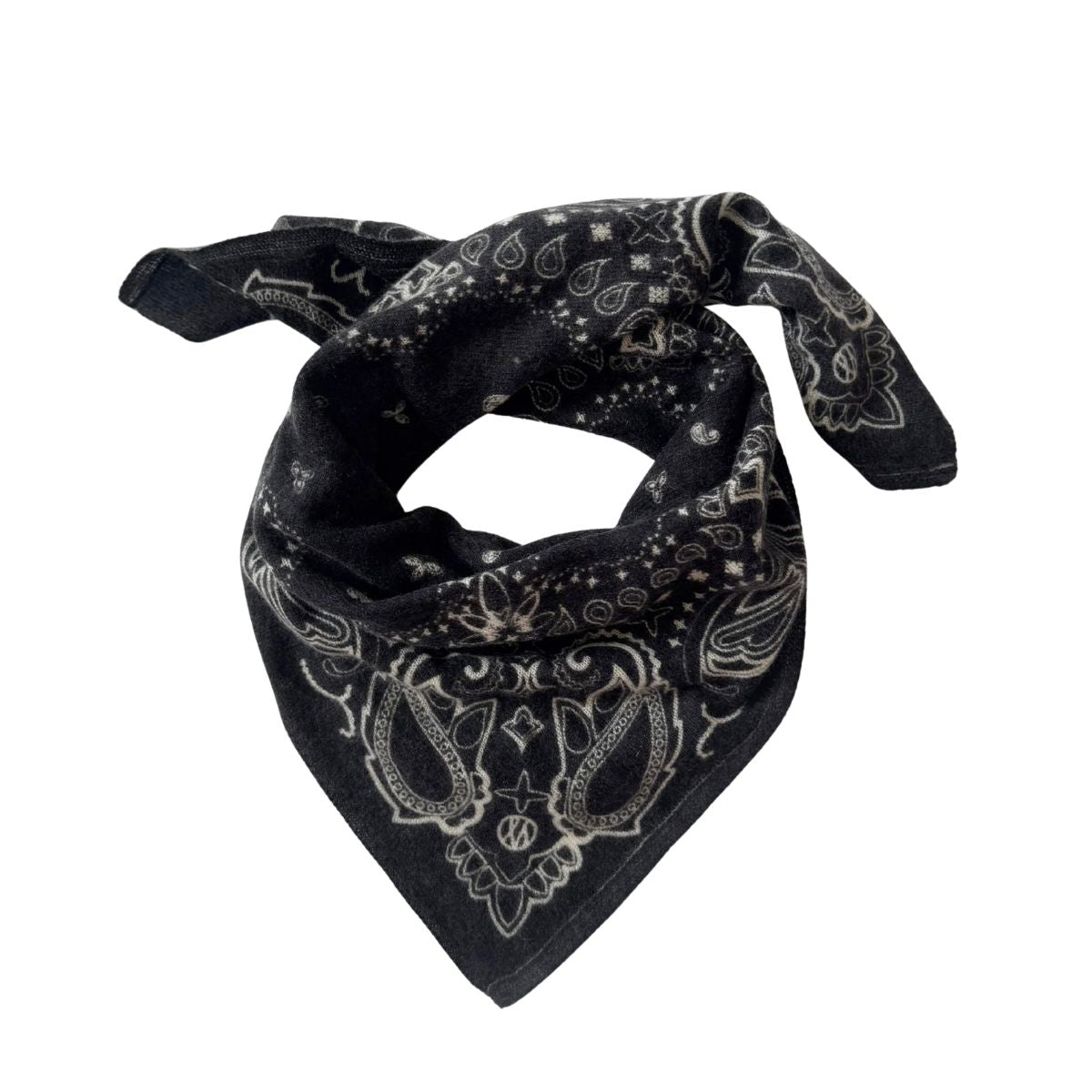 Cashmere Paisley Scarf Black
