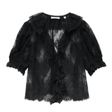 Henri Black Lace Top