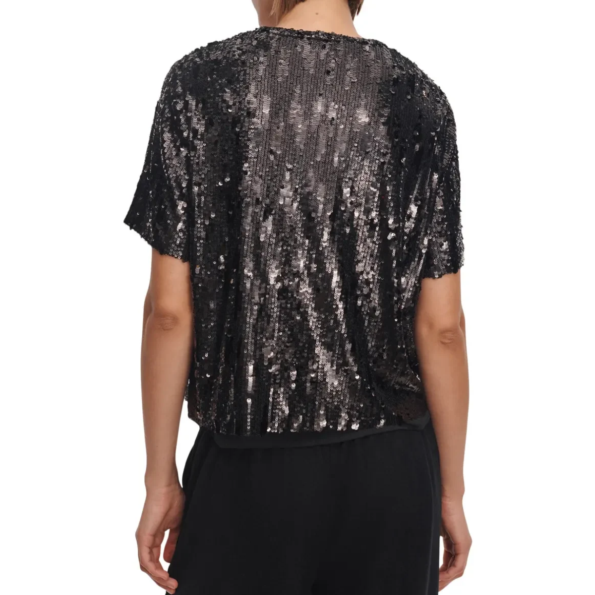 Cher Black Sequin Top