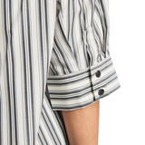 Lucia Shirt Ivory/Grey Stripe