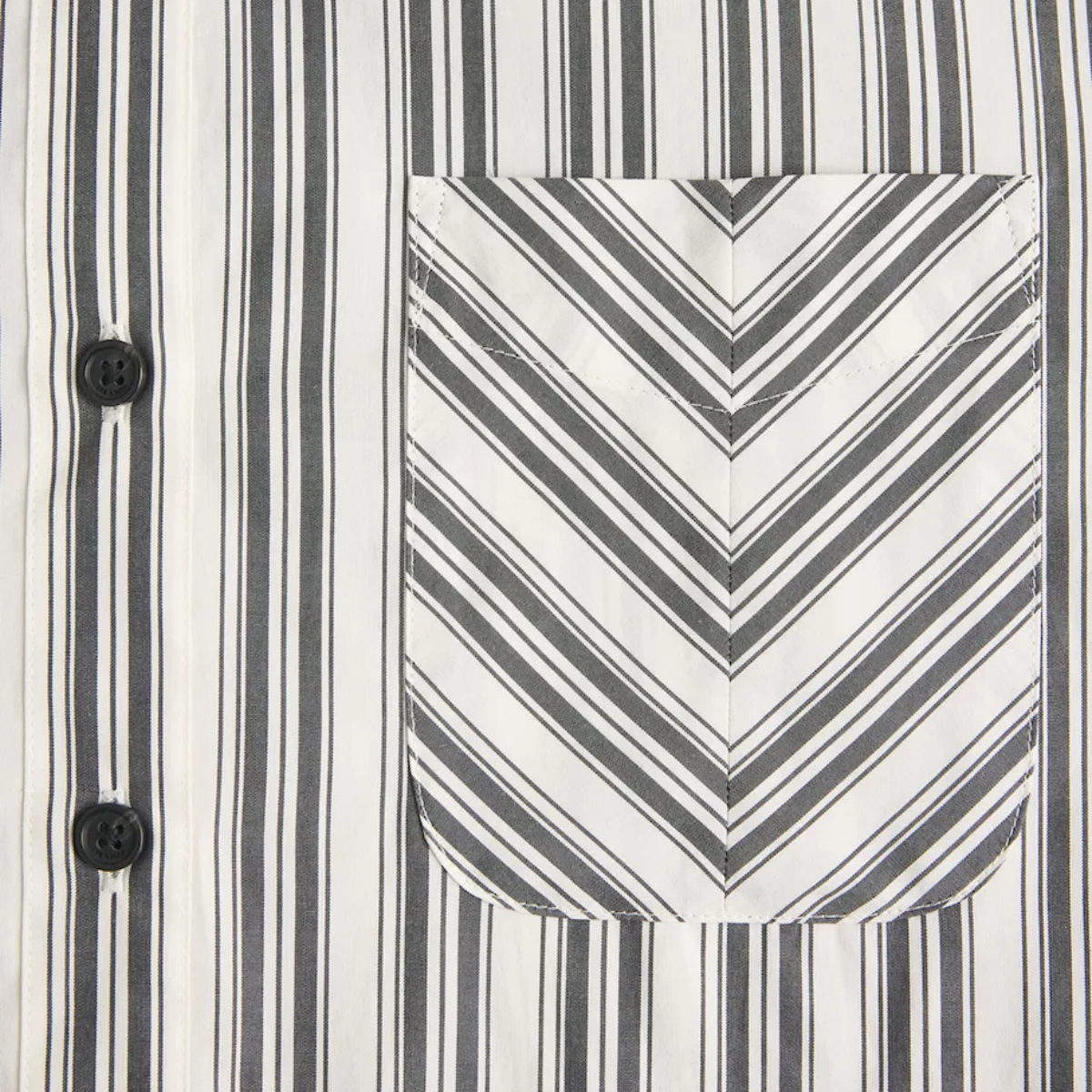 Lucia Shirt Ivory/Grey Stripe