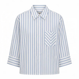 Lucia White Stripe Poplin Shirt