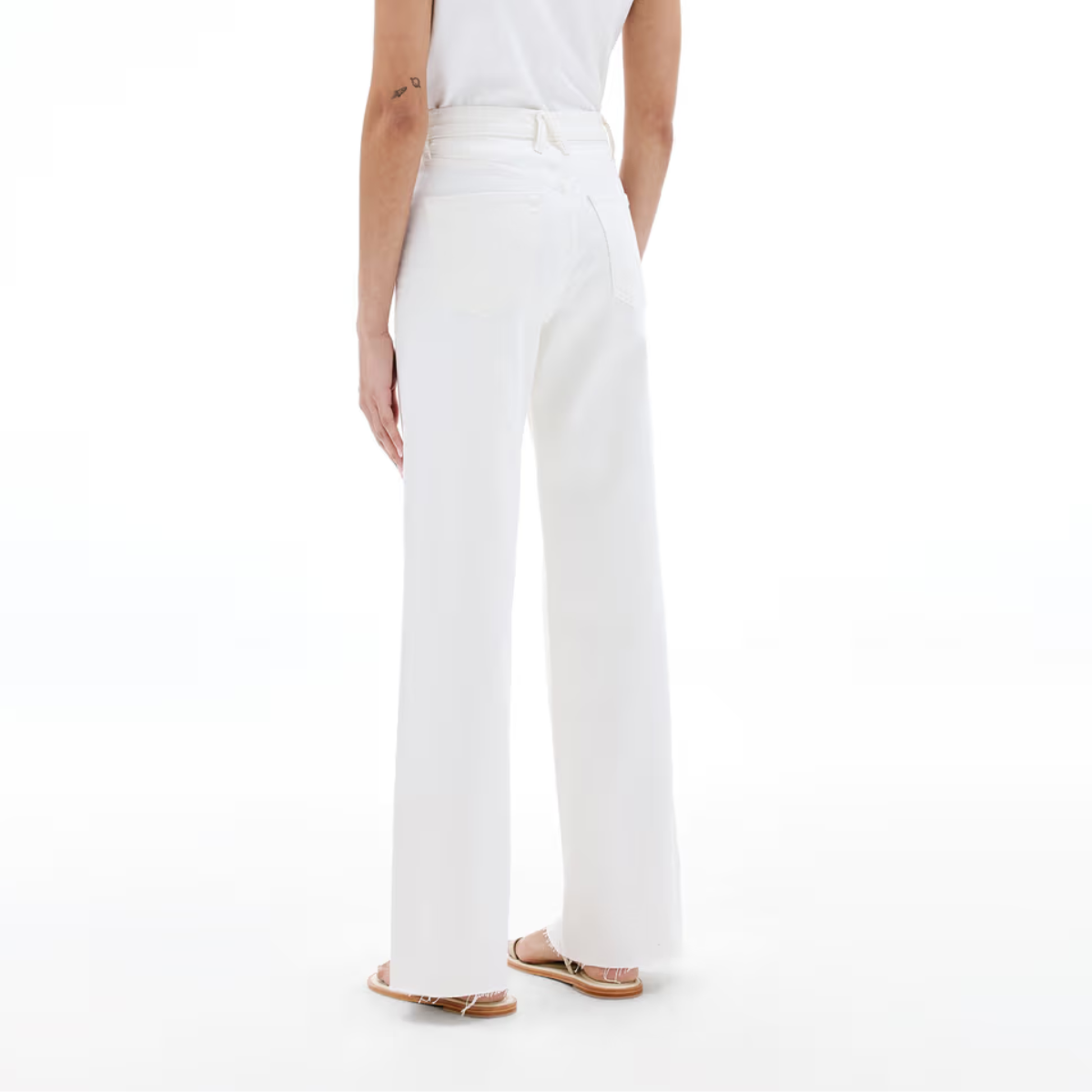 Grace White Frayed Edge Jeans