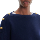 Navy Sailor Neck Jumper
