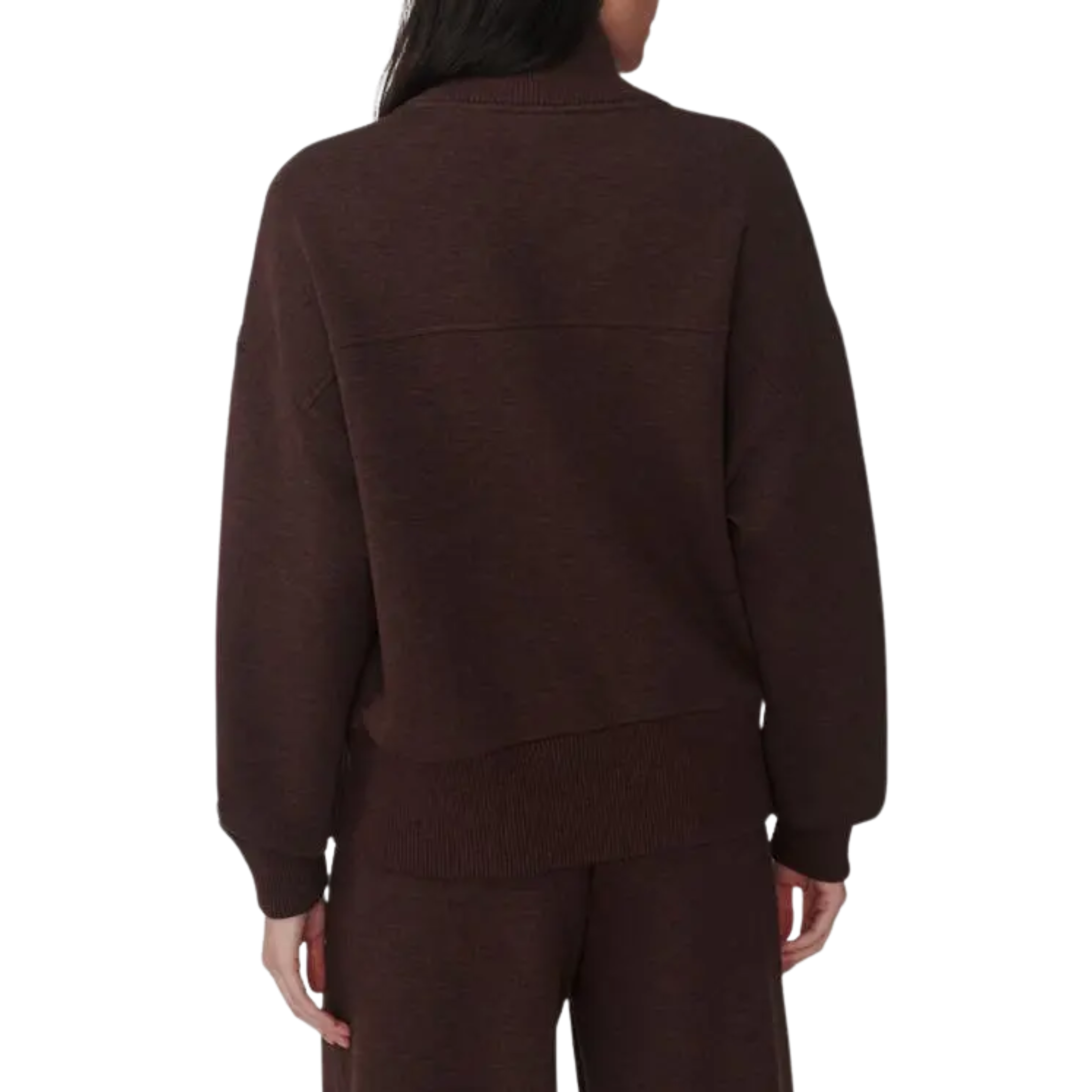 Bronya Coffee Marl Button Sweat