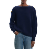 Navy Sailor Neck Jumper