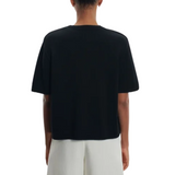 Black Round Neck Short Sleeve Jumper