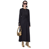 Aurora Black Jacquard Dress