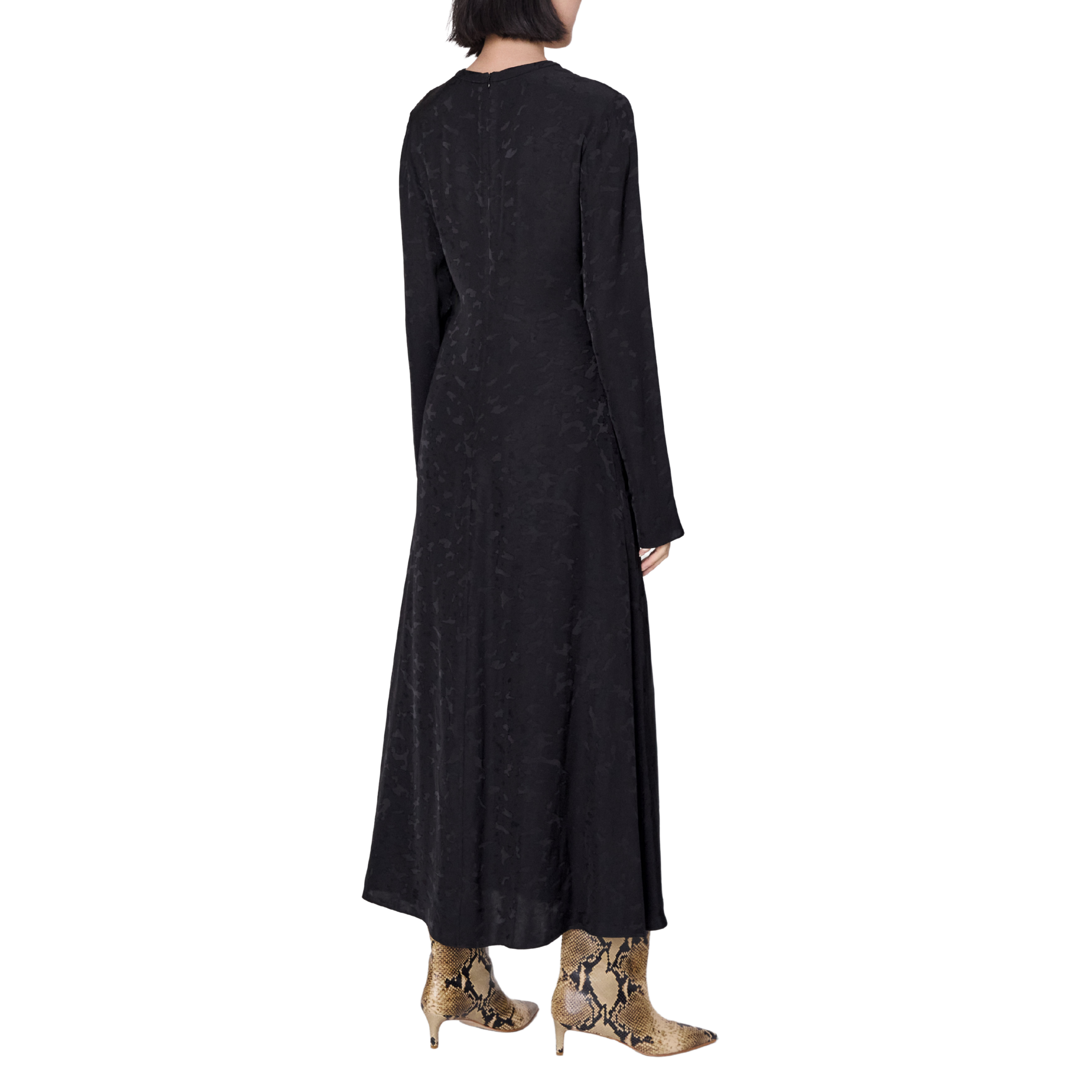 Aurora Black Jacquard Dress