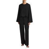 Mirai Black Satin Blouse