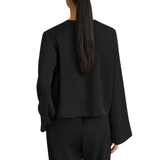 Mirai Black Satin Blouse