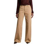 Washed Cotton Carnello Twill Mid-Rise Wide-Leg Pant