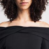 Aaliyah Black Off-The-Shoulder Top