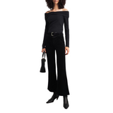 Aaliyah Black Off-The-Shoulder Top