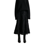 Soalie Black Mid-Length Skirt