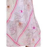 Johri Print Floaty Dress White/Pink