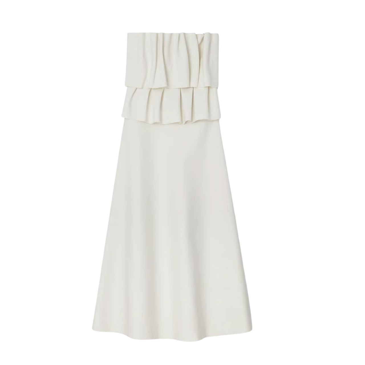 White Sculpted Tube Dress