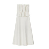 White Sculpted Tube Dress
