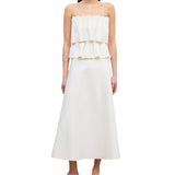 White Sculpted Tube Dress