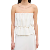White Sculpted Tube Dress