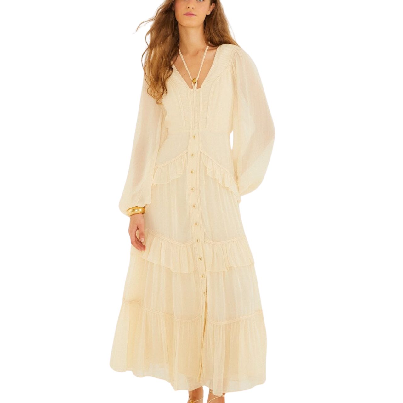 Butter Yellow Maxi Braided Dress
